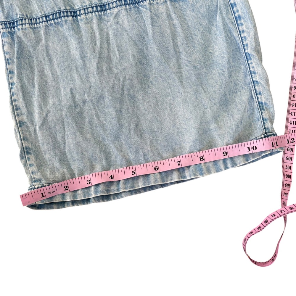 AQUA Womens XL Blue Tencel Cargo Pants Wide Leg Elastic Waist Light Coastal Boho - Picture 6 of 8